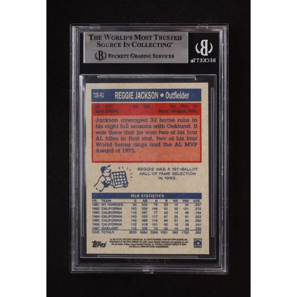 Reggie Jackson Signed 2013 Topps Archives Basketball Card Beckett Witnessed - Picture 2 of 2